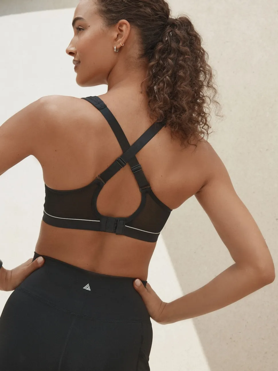 Noir - Soutien-gorge non rembourré BG Active Sports High Impact Dry Tech