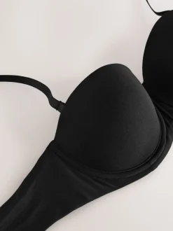 Noir - Soutien-gorge push-up multiway sans bretelles A-E