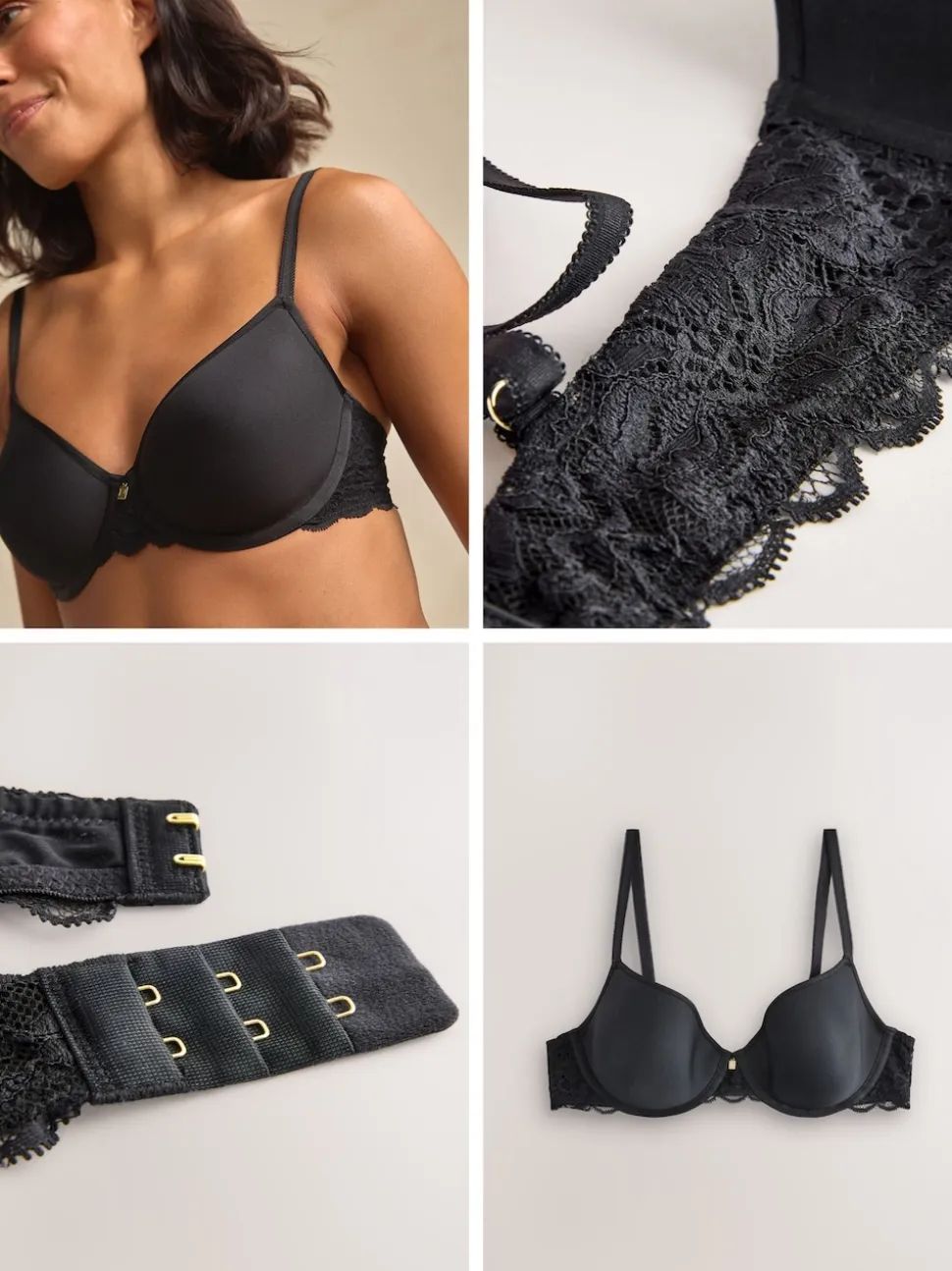 Noir - Soutien-gorge t-shirt léger respirant Premium Ultimate Comfort