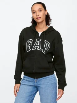 Noir - Sweat à capuche Gap avec logo