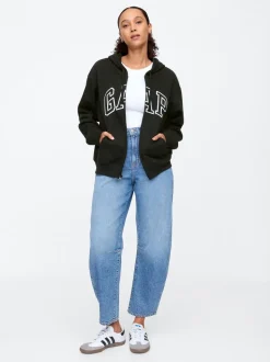 Noir - Sweat à capuche Gap avec logo