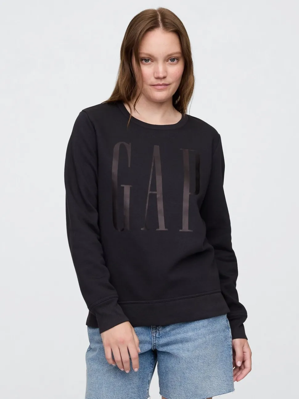 Noir - Sweat Gap décontracté à logo