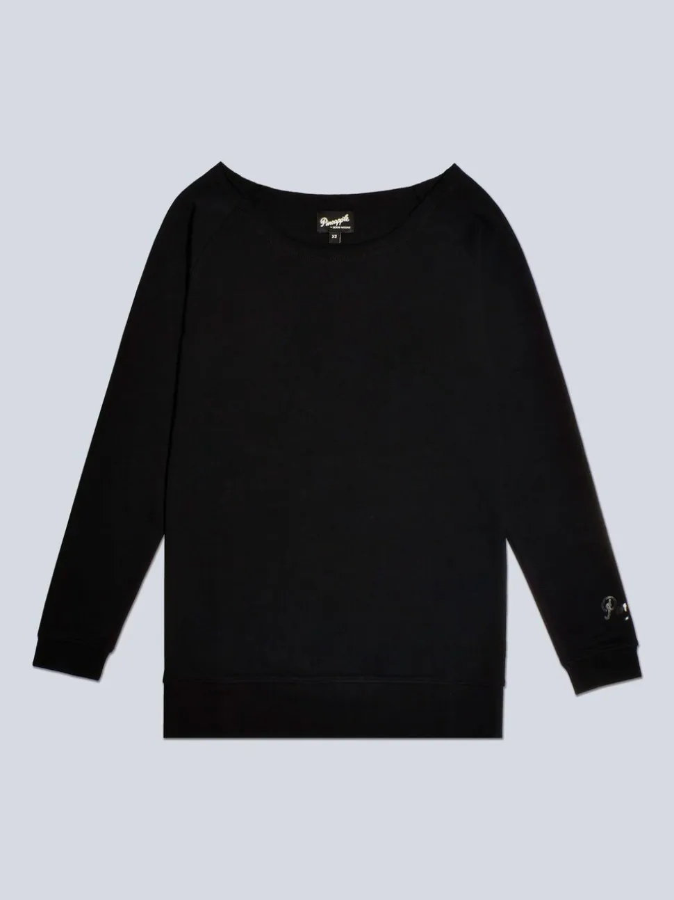 Noir - Sweat long à épaules dénudées pour femme