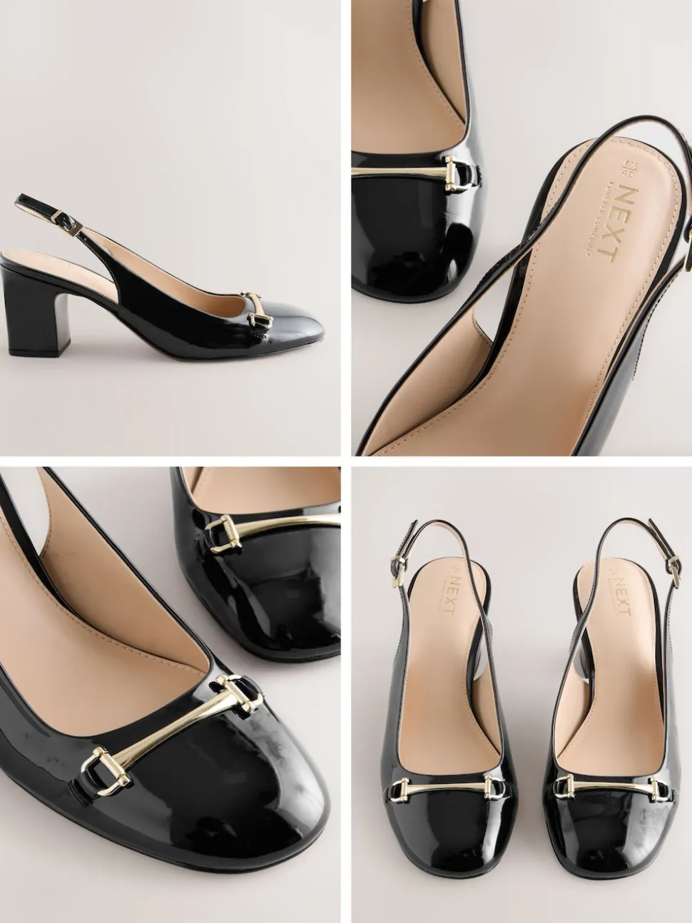 Noir - Talons de bloc arrière à bride arrière