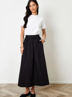 Noir - Threadbare Jupe midi avec poches