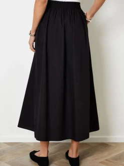 Noir - Threadbare Jupe midi avec poches