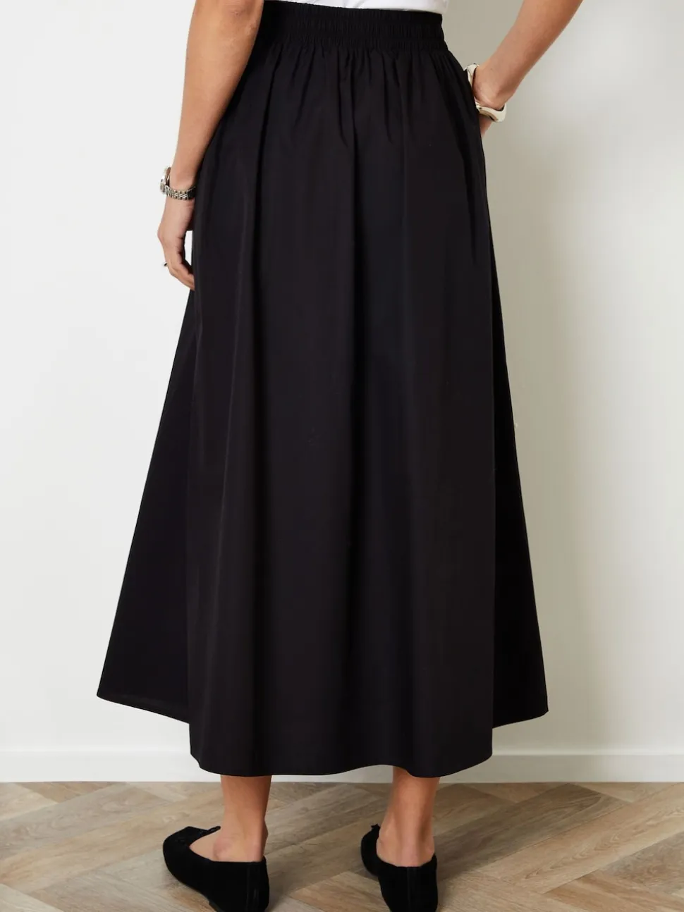 Noir - Threadbare Jupe midi avec poches
