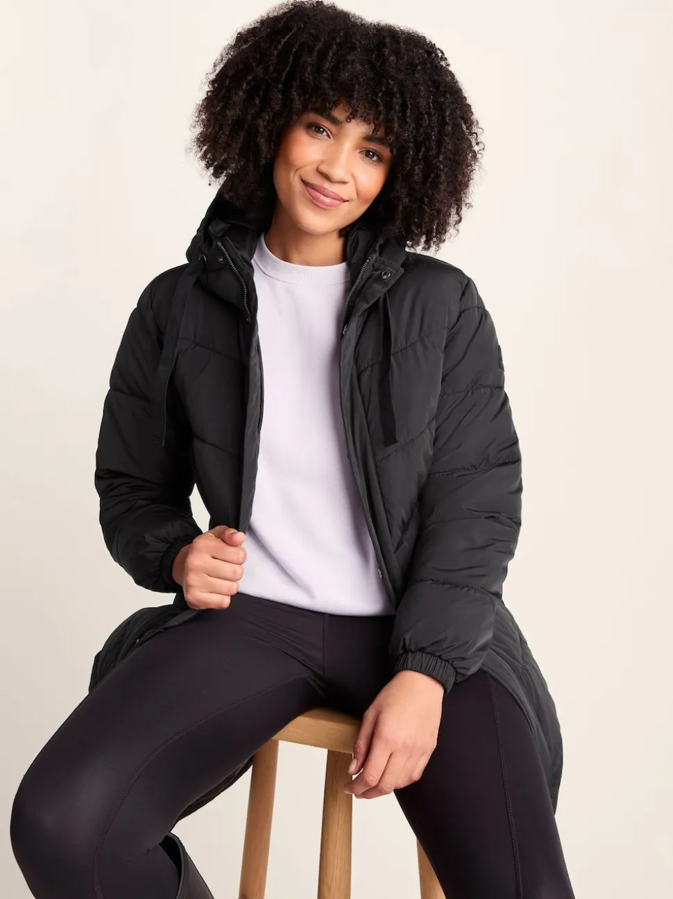 Noir - Tog 24 Raleigh Thermal Padded À capuche Long Coat