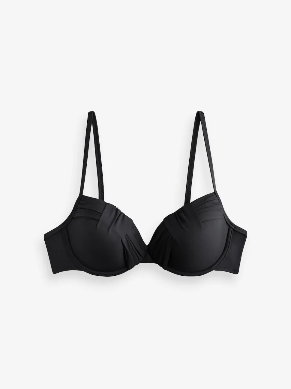 Noir - Top drapé, matelassé et galbant Bikini