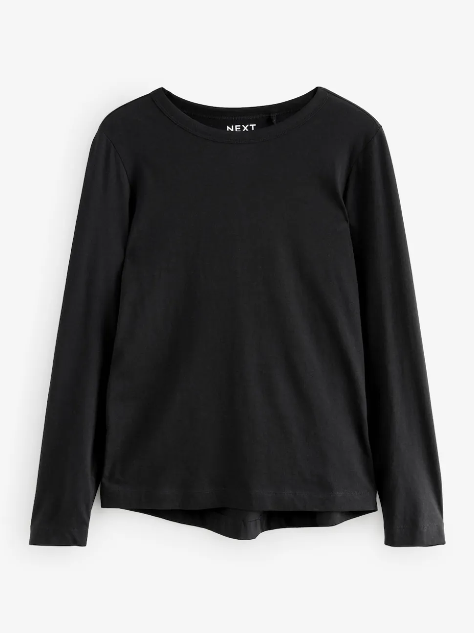 Noir - T-shirt à manches longues de cou d'équipage