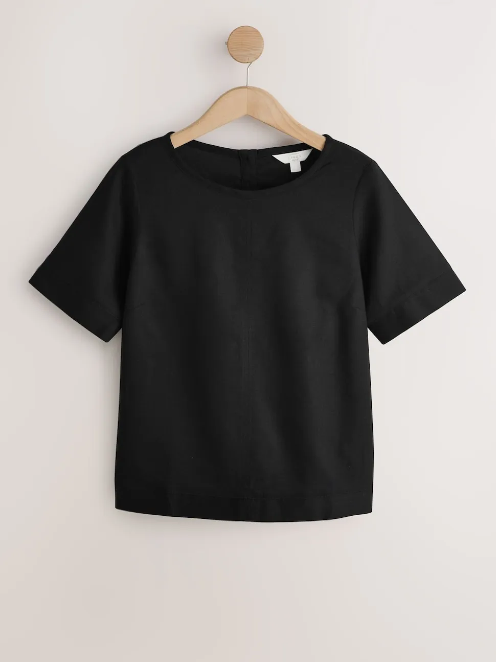 Noir - T-shirt avec lin