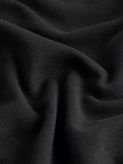 Noir - T-shirt oversize décontracté boxy épais à col ras du cou