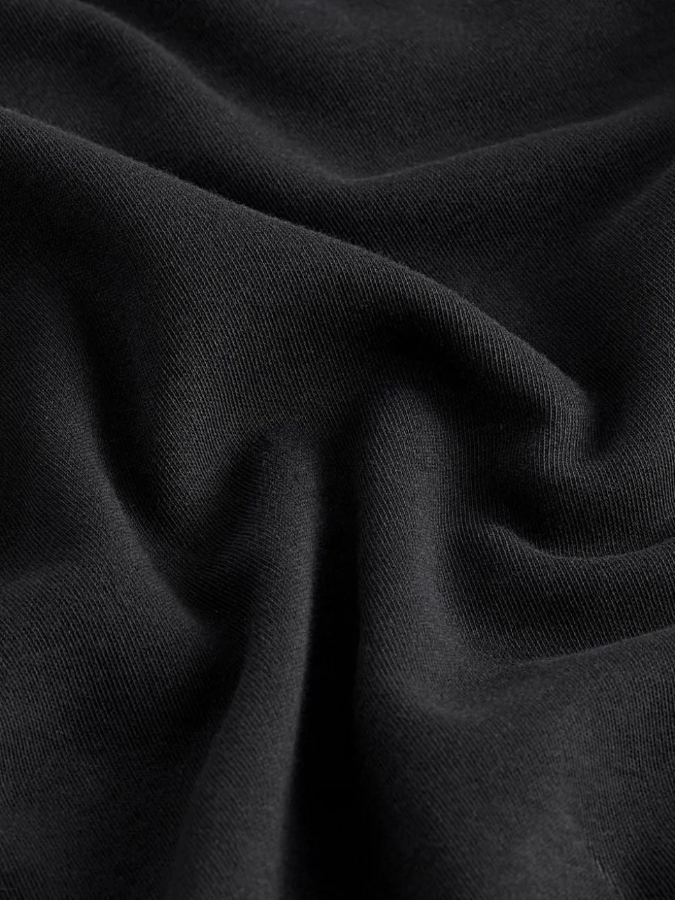 Noir - T-shirt oversize décontracté boxy épais à col ras du cou