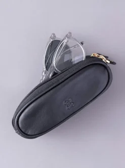 Noir - Étui Lakeland en cuir à deux verres