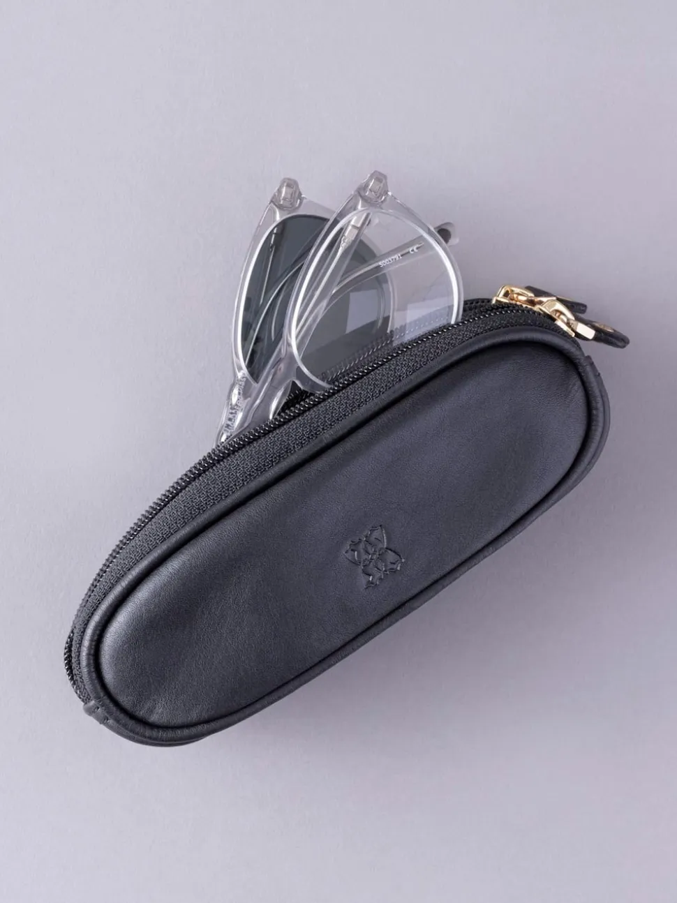 Noir - Étui Lakeland en cuir à deux verres