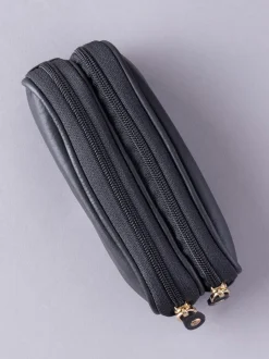 Noir - Étui Lakeland en cuir à deux verres