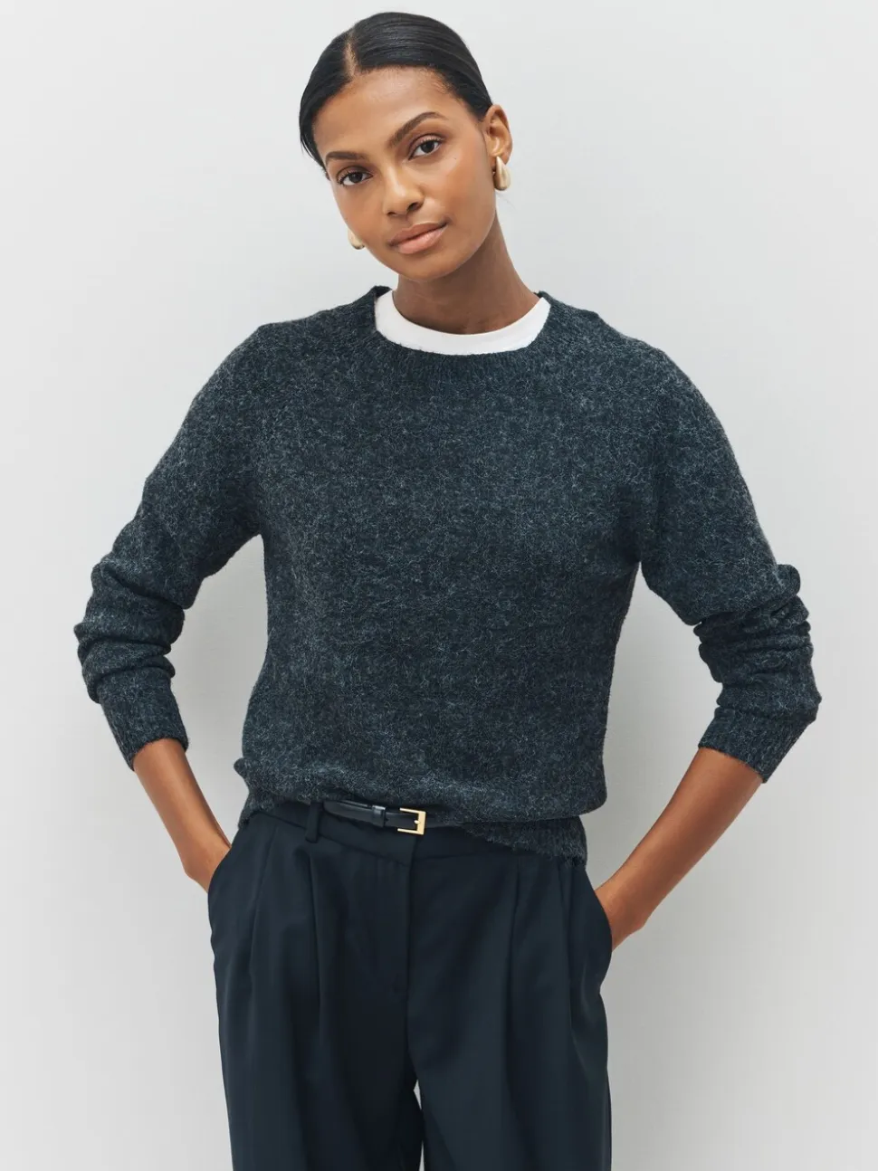 Noir - Vero Moda pull doux au toucher en maille confortable à col rond