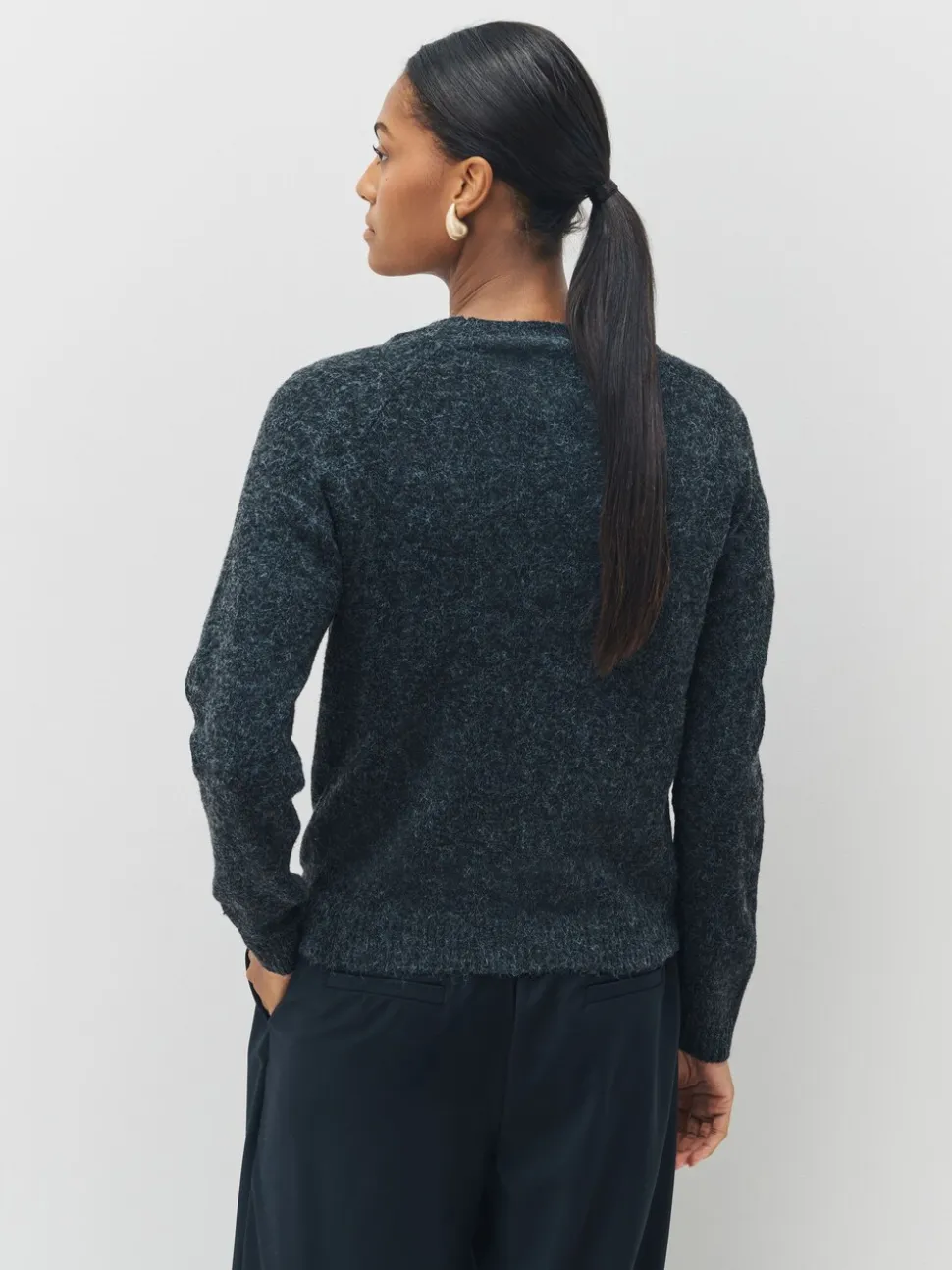 Noir - Vero Moda pull doux au toucher en maille confortable à col rond