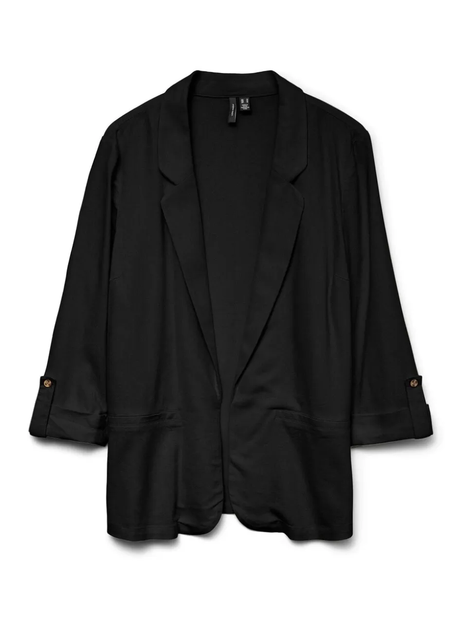 Noir - VERO MODA Veste en lin Blend manches 3/4
