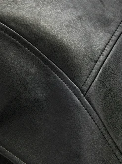 Noir - Veste de motard en cuir faux