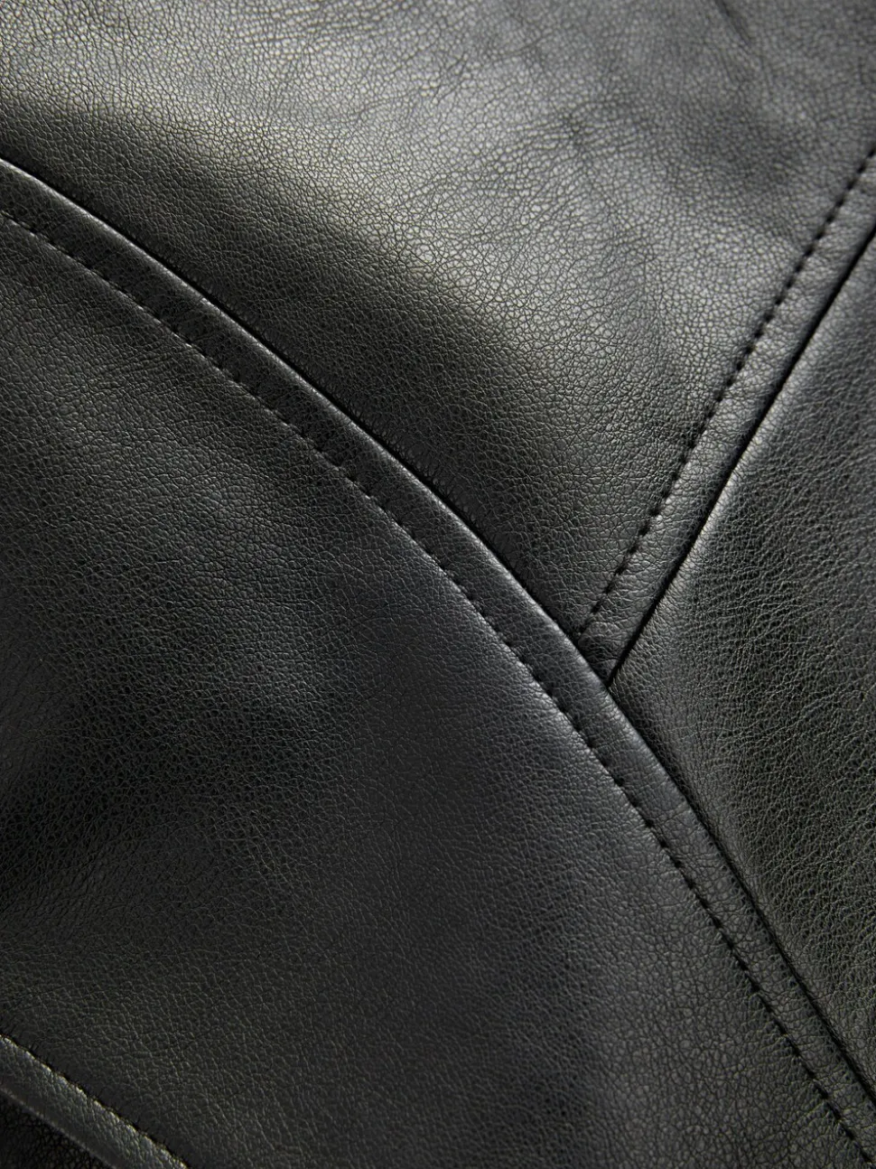 Noir - Veste de motard en cuir faux