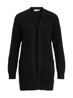 Noir - VILA Long Cardigan 100% coton