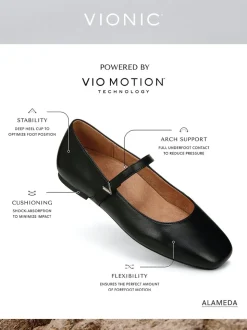 Noir - Vionic Alameda Coupe large Arch Support Mary Janes