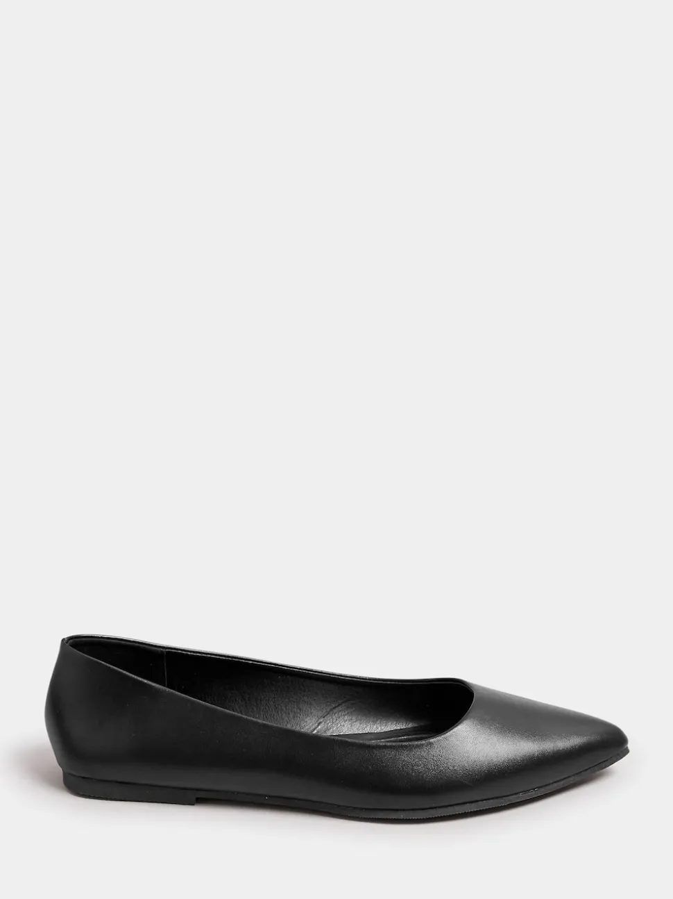 Noir - Yours Curve Coupe large Chaussures plates Point Escarpins