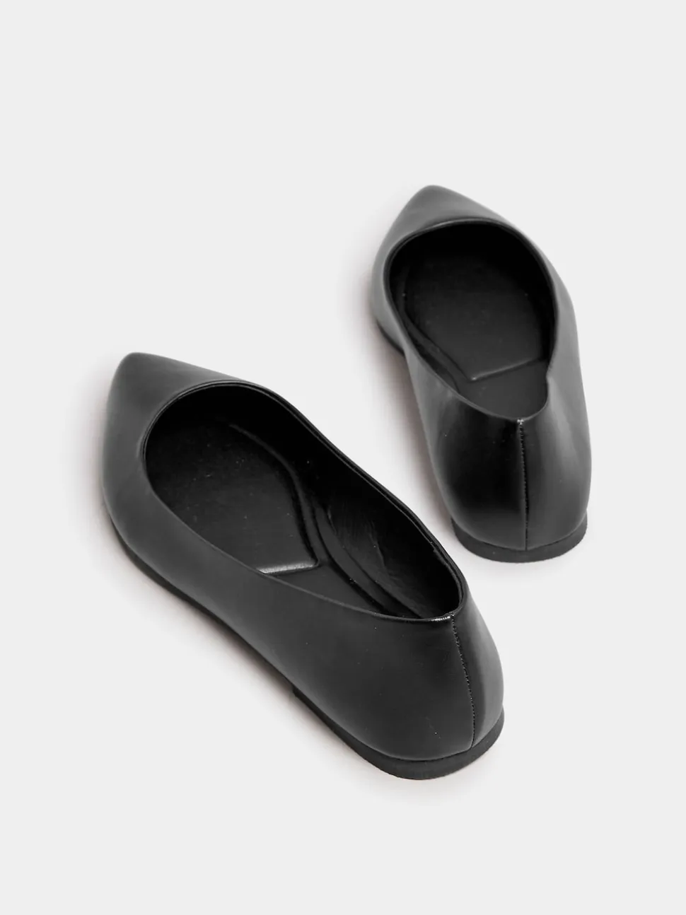Noir - Yours Curve Coupe large Chaussures plates Point Escarpins