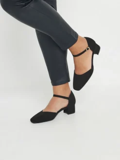 Noir - Yours Curve Escarpins Mary-Jane en deux parties coupe extra-large