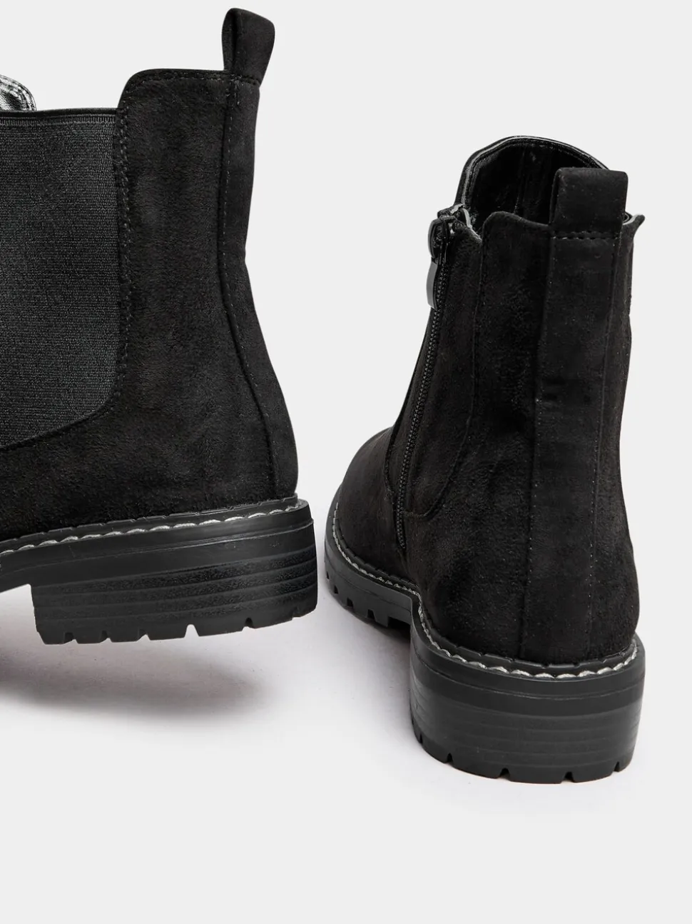 Noir - Yours Curve Extra-Coupe large Casual Chelsea Bottes