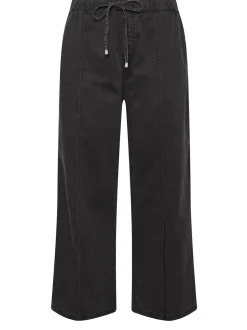 Noir - Yours Curve Jean Ample à coutures avant