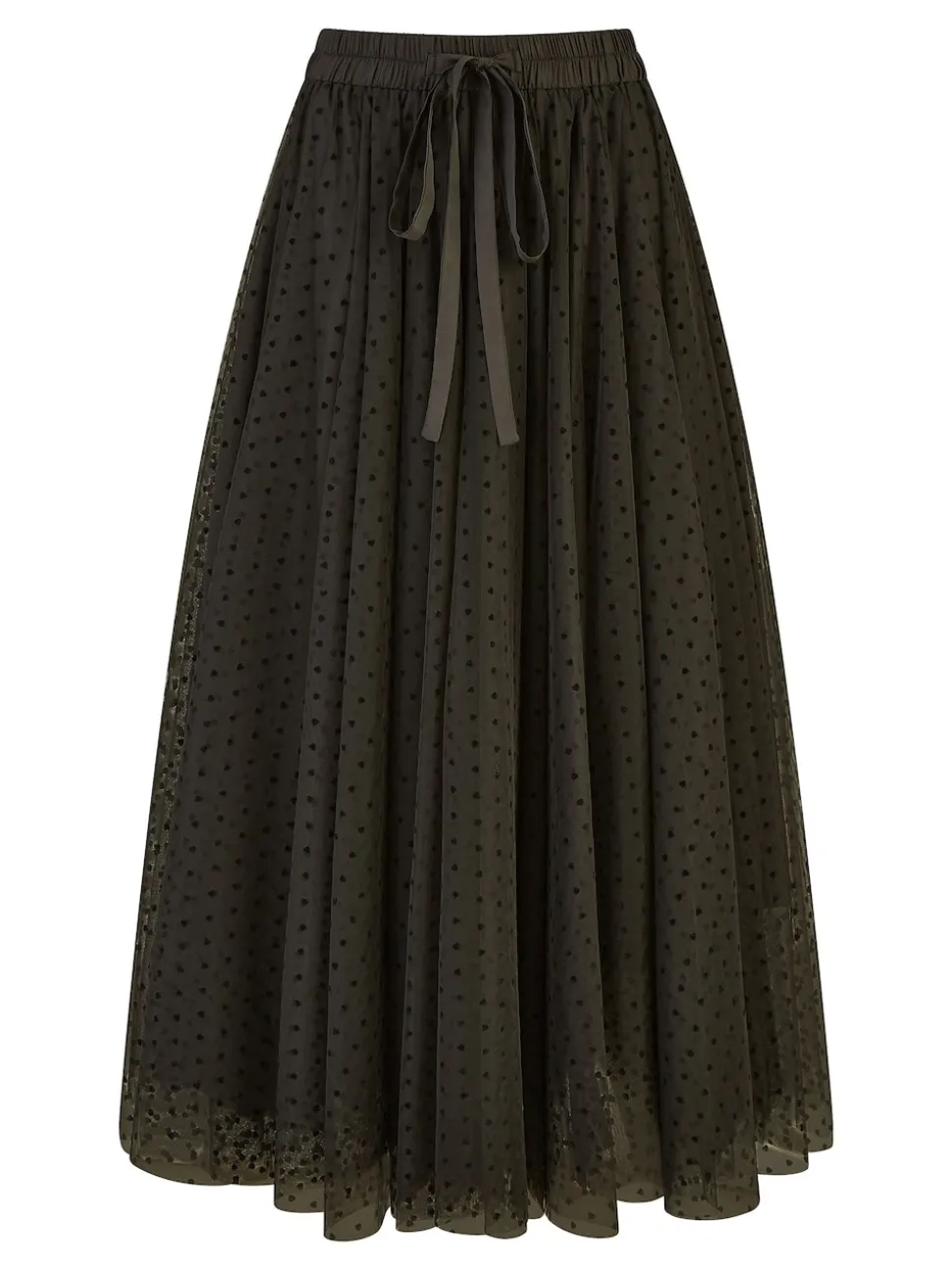 Noir - Yumi Maille Cœur Imprimé Tulle Jupes