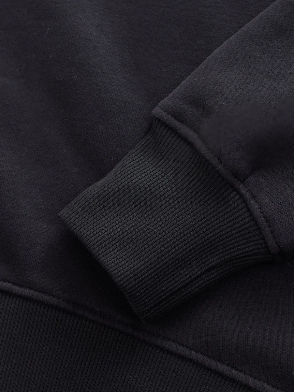 Noir absolu - Sweat-shirt super doux Peached Essentials à col rond et coutures