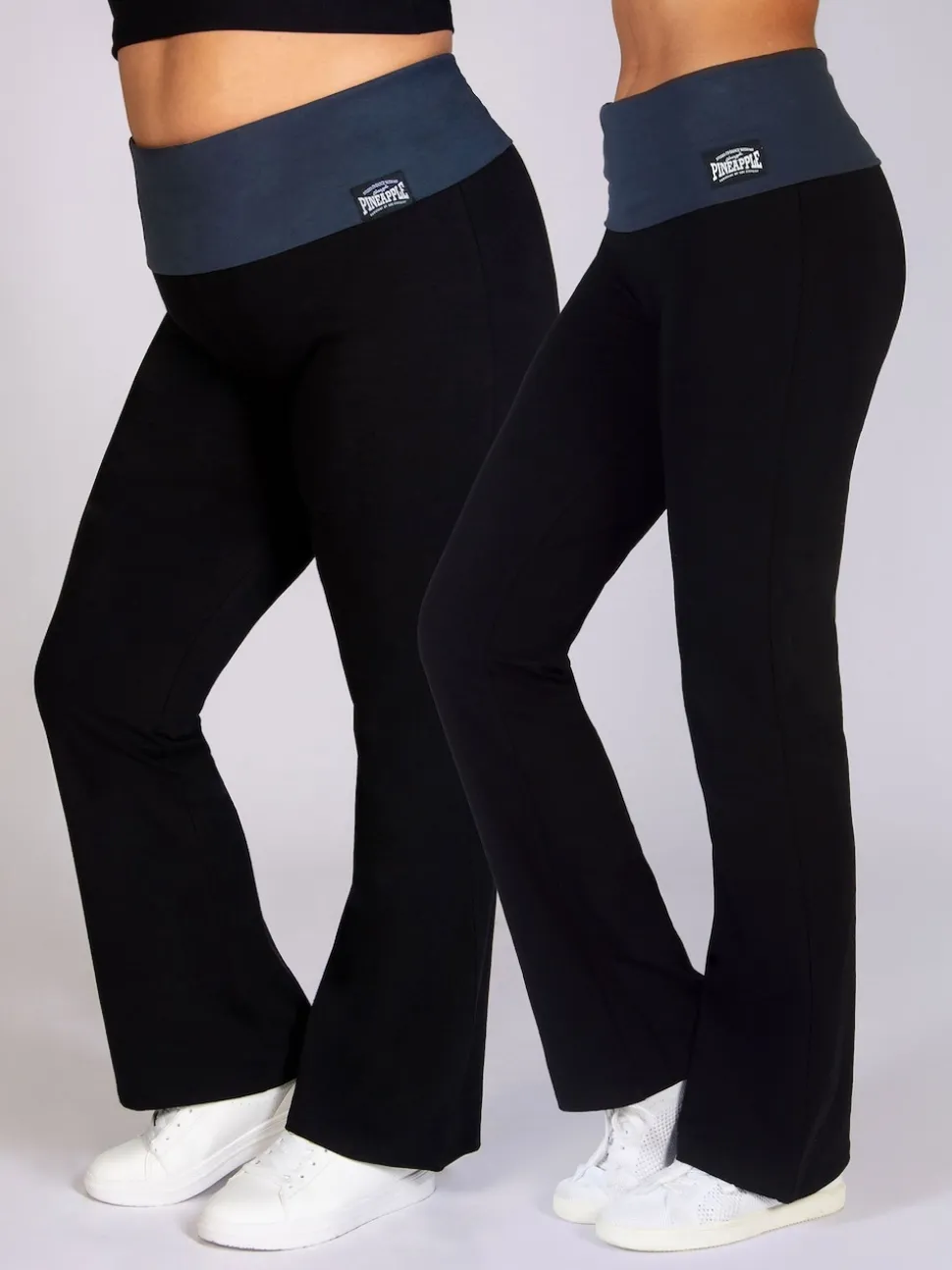 Noir anthracite - Pineapple Pantalons en jersey à ceinture repliée pour femmes