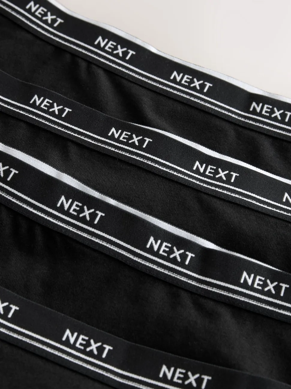 Noir avec logo noir - Lot de 4 culottes à logo en coton