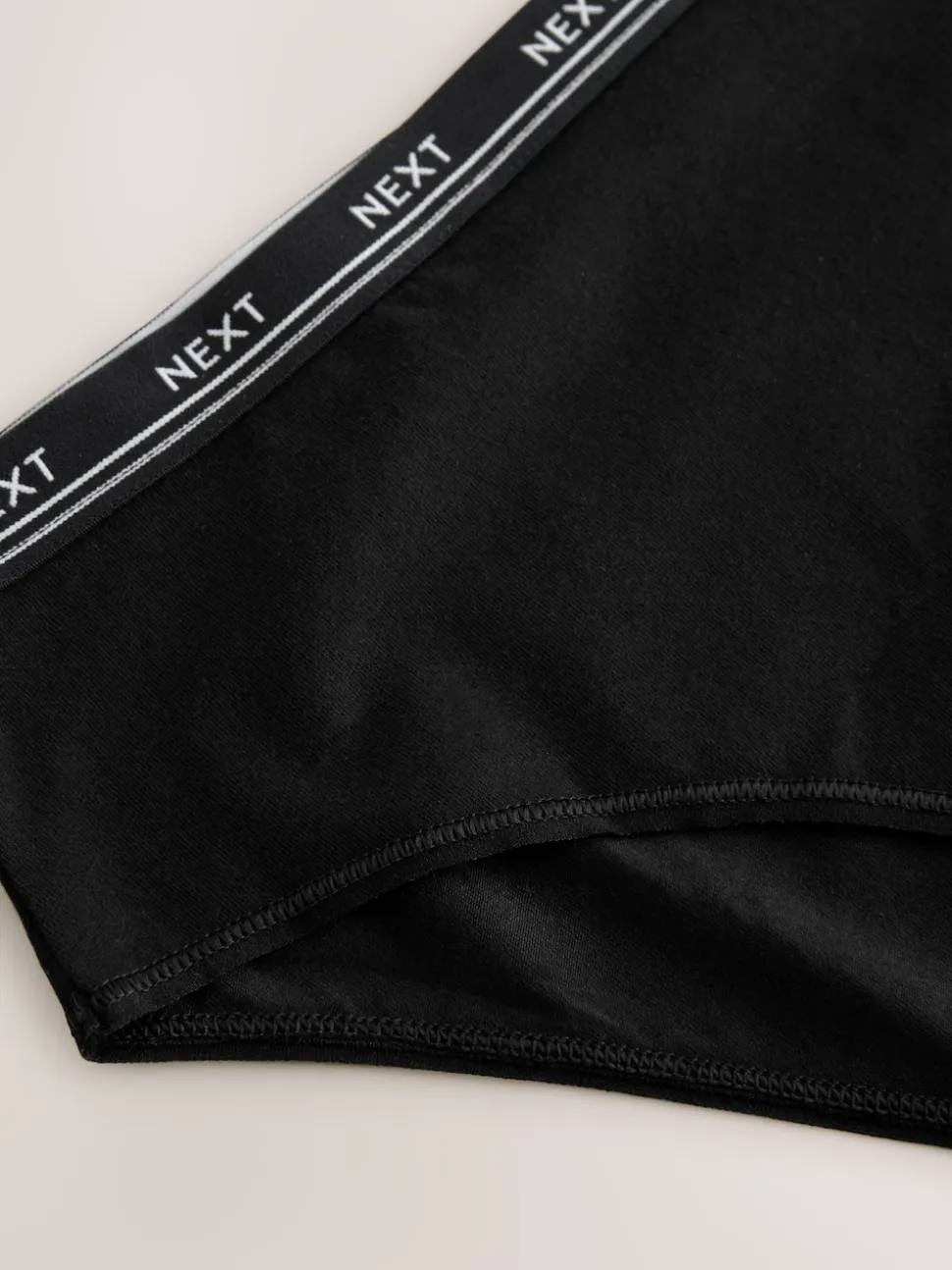 Noir avec logo noir - Lot de 4 culottes à logo en coton