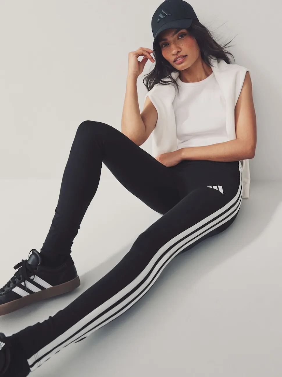 Noir blanc - Leggings adidas Essentials en coton à 3 bandes