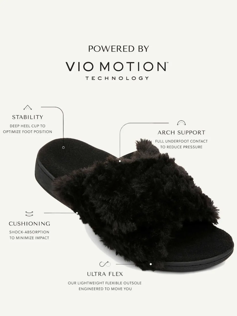 Noir chromé - Vionic Coupe classique Relax! II Arch Support Slippers