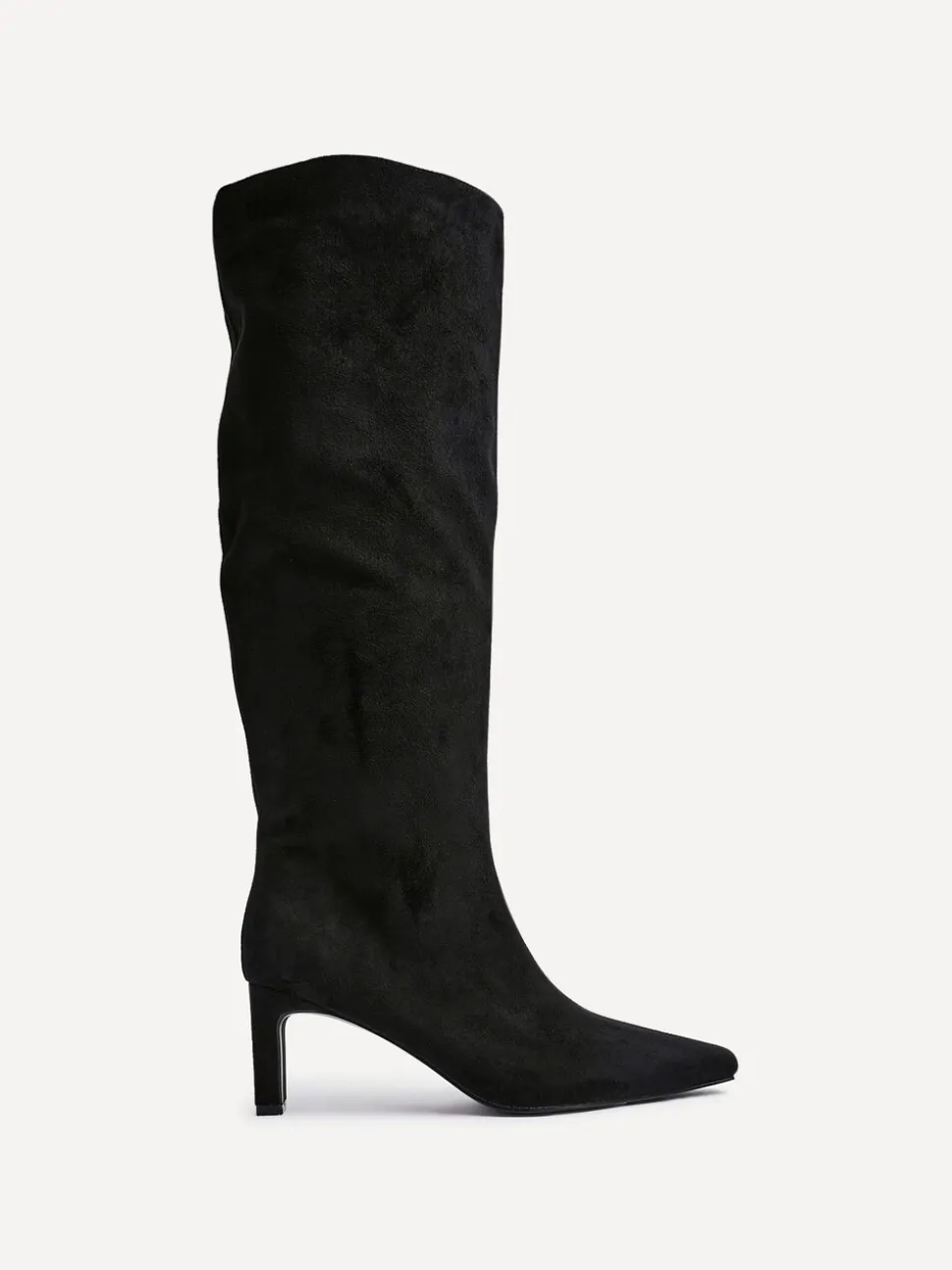 Noir chrome - Linzi Bottes hautes à talon carré Uptown