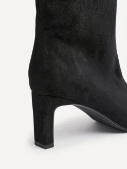 Noir chrome - Linzi Bottes hautes à talon carré Uptown