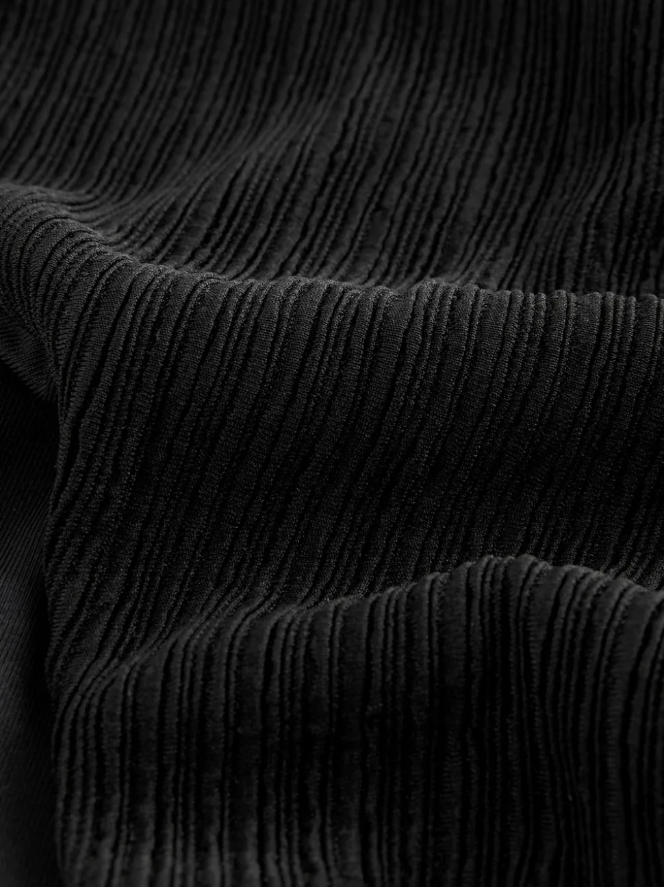 Noir côtelé - Bas de bikini échancré