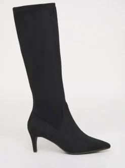 Noir doux - JD Williams Bottes chaussettes montantes Kitten heel