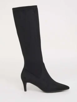 Noir doux - JD Williams Bottes chaussettes montantes Kitten heel