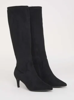 Noir doux - JD Williams Bottes chaussettes montantes Kitten heel