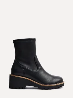 Noir en PU - Bottes Linzi Trish extensibles à talon compensé
