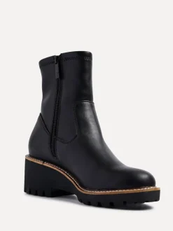 Noir en PU - Bottes Linzi Trish extensibles à talon compensé