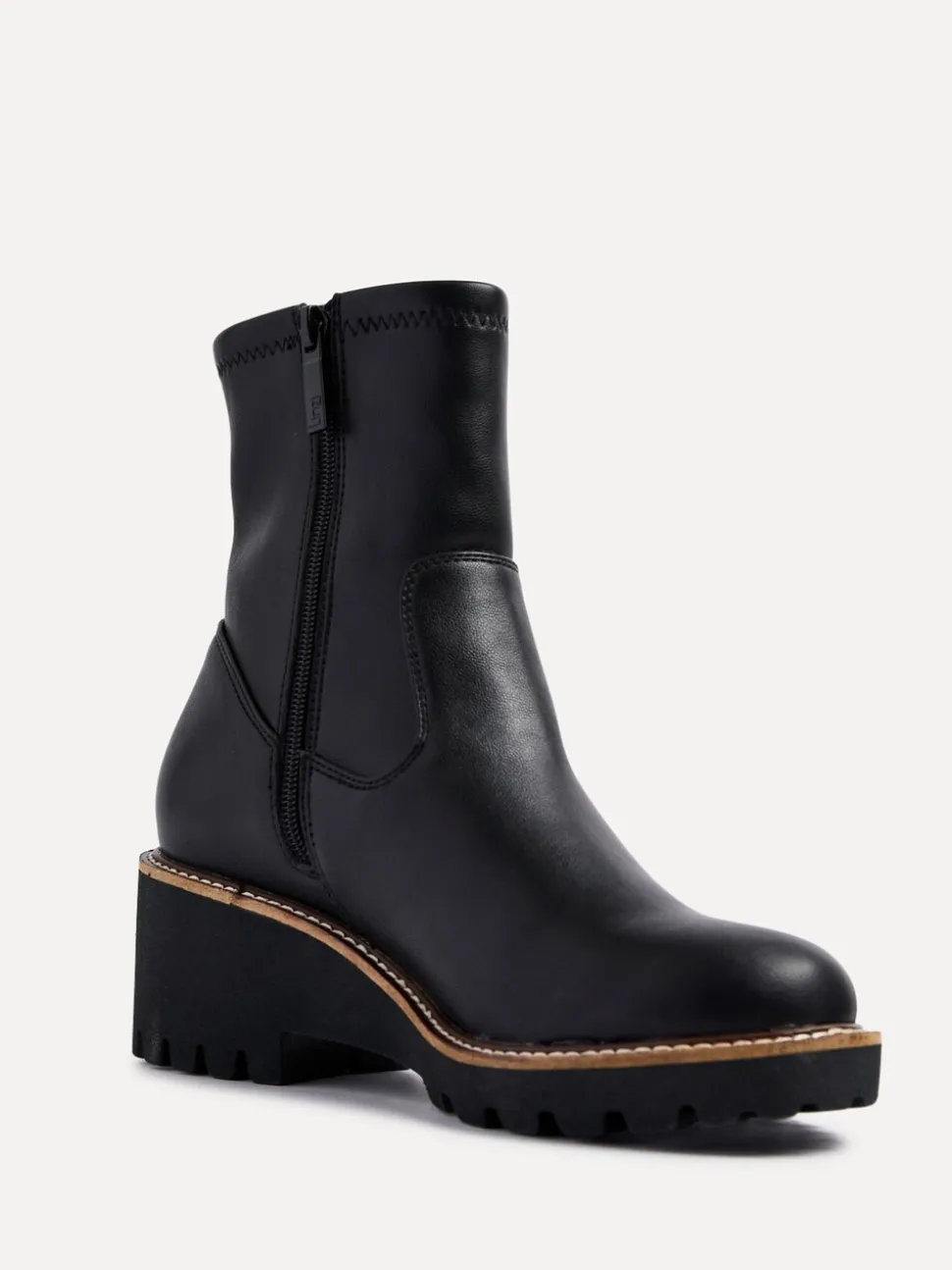Noir en PU - Bottes Linzi Trish extensibles à talon compensé