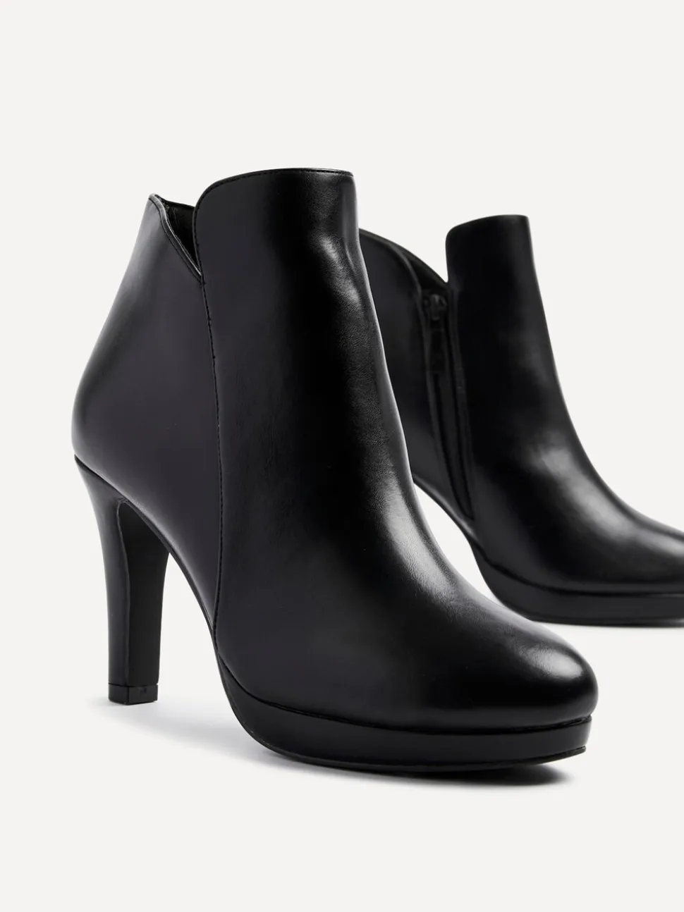 Noir en PU - Linzi bottines plates-formes Layara avec talons aiguilles