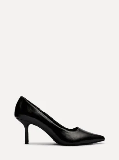 Noir en PU - Linzi Kat Closed Court Stiletto talons